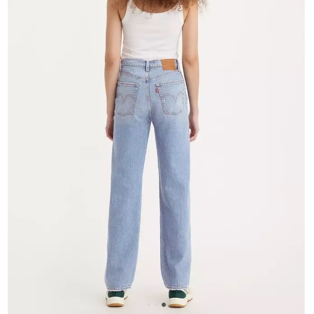 Levi's Ribcage Premium Denim Straight Size 24 Light Wash Jeans